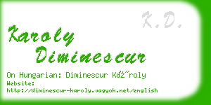 karoly diminescur business card